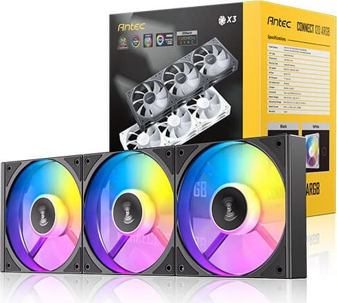 Antec Connect 120 ARGB, schwarz, 120mm, 3er-Pack
