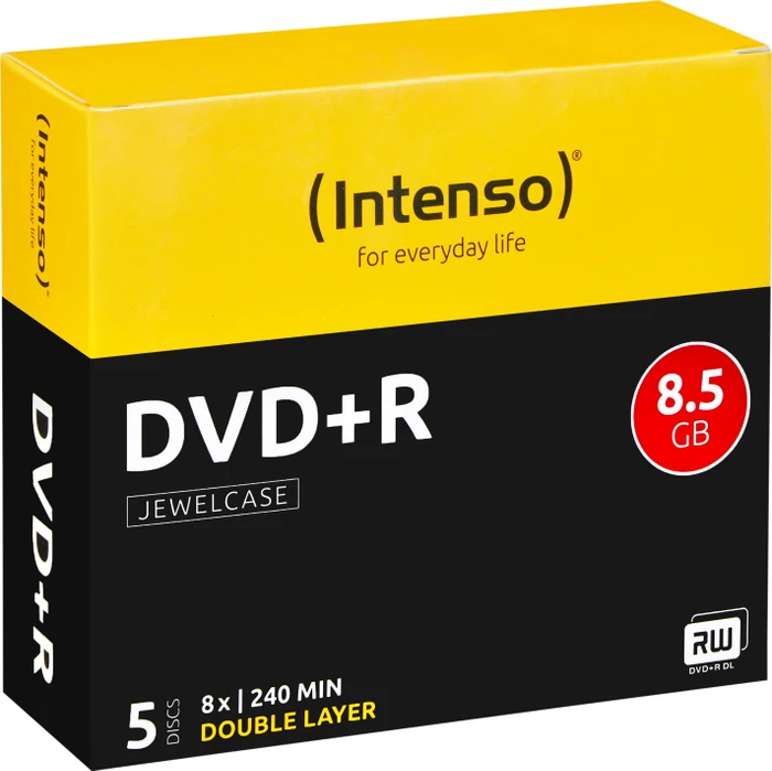 Intenso DVD+R 8.5GB, 8x, 5er Jewelcase