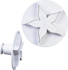 Städter Profi-Ausstecher mit Auswerfer Große Lilieform 10cm weiß