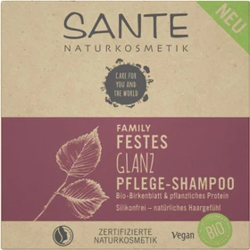 Sante Family Festes Glanz Pflege-Shampoo Bio-Birkenblatt & Pflanzliches Protein, 60g
