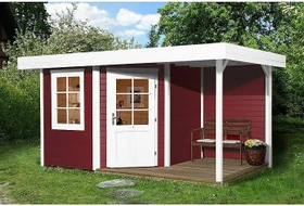 Weka 213 A 456x298cm Gerätehaus schwedenrot