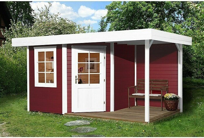 Weka 213 A 456x298cm Gerätehaus schwedenrot