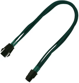 Nanoxia 4-Pin ATX12V Verlängerung 30cm, sleeved grün (NXP4V3EG)