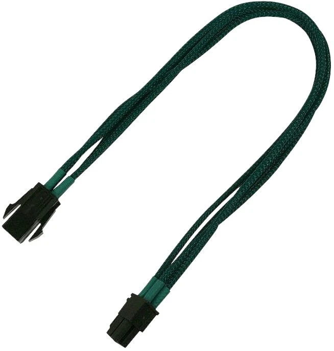 Nanoxia 4-Pin ATX12V Verlängerung 30cm, sleeved grün