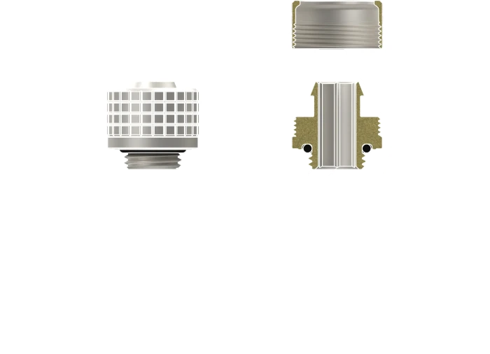 Thermal Grizzly DeltaMate Fitting ST16, G1/4" auf 16/10mm, Schlauchanschluss, matt nickel