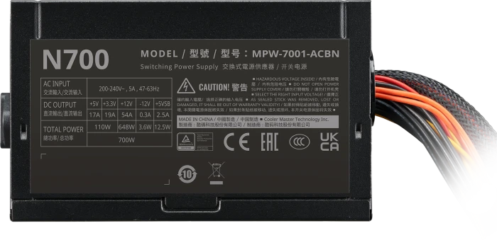 Cooler Master Elite NEX N700 230V 700W, ATX 2.41