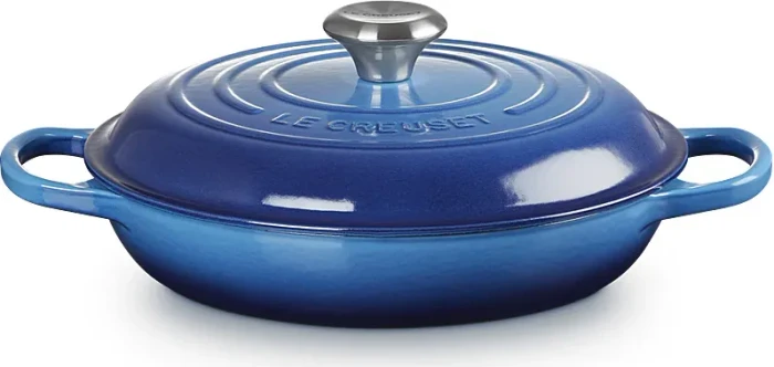 Le Creuset Gourmet-Profitopf Bräter aus Gusseisen rund 28cm 2.8l azure