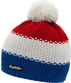 Eisbär Star Pompon Mütze rot/blau/white