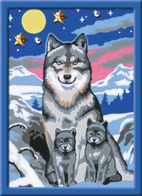 Ravensburger Malen nach Zahlen Süße Wolfsfamilie