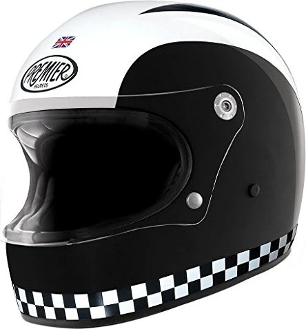 Premier Helmets Trophy Retro schwarz/weiß