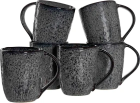 Leonardo Matera Keramiktasse 430ml anthrazit, 6 Stück