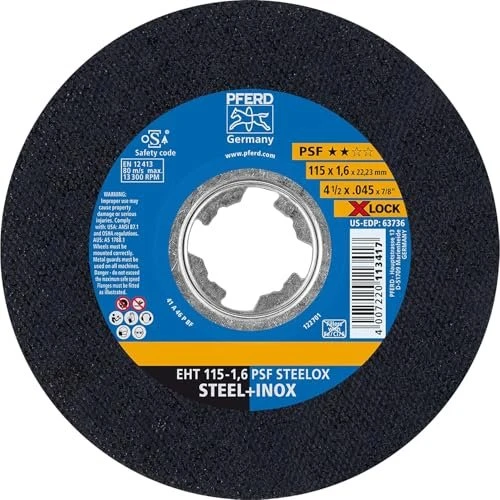 Pferd EHT 115-1.6 PSF STEELOX/X-LOCK Trennscheibe gerade, 115x1.6mm, 25 Stück