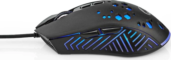 Nedis Wired Gaming Mouse with 12 lighting modes, schwarz, USB
