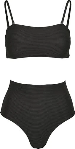 Urban Classics High Waist Bandeau Bikini-Set schwarz (Damen)