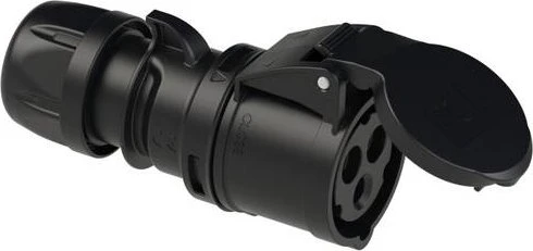 PCE CEE-Kupplung 16A 3p 6h IP44/IP54 TT SHARK schwarz