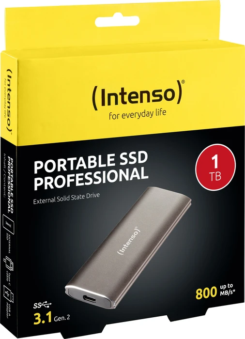 Intenso Portable SSD Professional, 1TB, USB-C 3.1