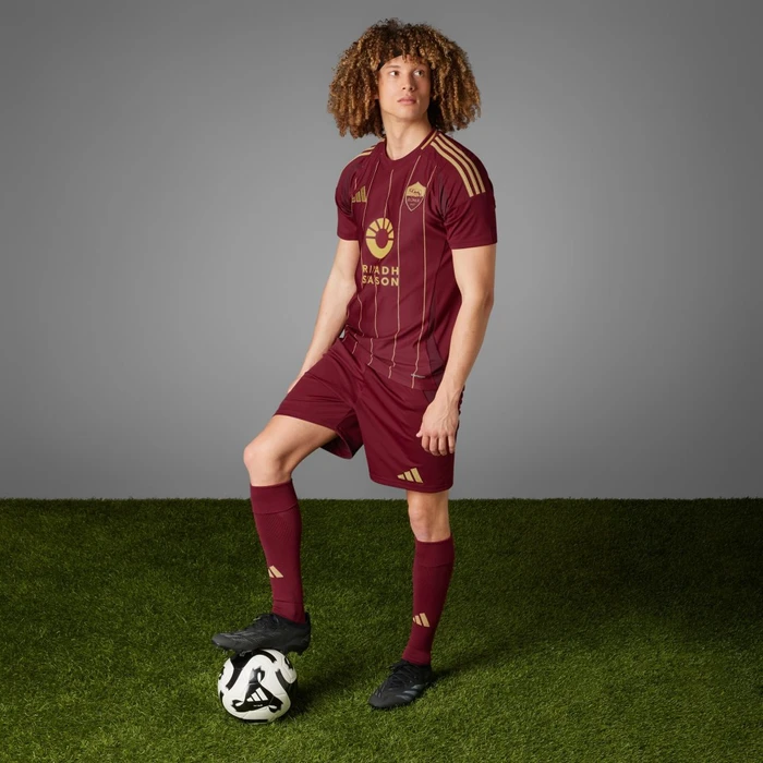adidas AS Rom 2024/2025 Heimtrikot team coll burgundy 2 (Herren)