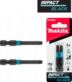 Makita Impact Black Torx Bit 1/4", T30x50mm, 2 Stück