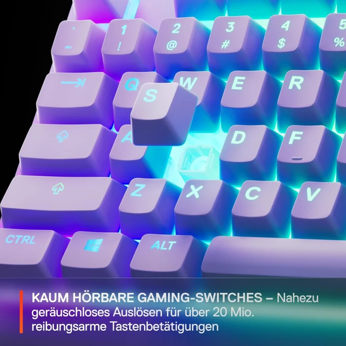 SteelSeries Apex 3 TKL, Lavender, violett, LEDs RGB, USB, US