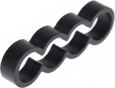 Alphacool Eiskamm Alu X4 Flat Kabelkamm 4mm, schwarz, 4er-Pack
