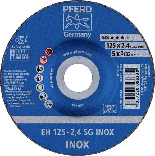Pferd EH 125-2.4 SG INOX Trennscheibe, 125x2.4x22.23mm, 25 Stück