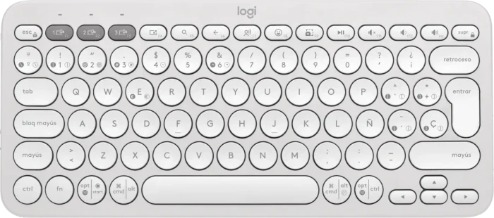 Logitech K380s Pebble Keys 2, weiß, Logi Bolt, USB/Bluetooth, ES