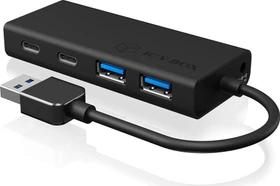 RaidSonic Icy Box IB-HUB1426-U3 USB-Hub, 2x USB-C 3.0, 2x USB-A 3.0, USB-A 3.0 [Stecker] (60493)