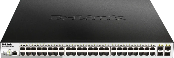 D-Link DGS-1210/ME Metro Rackmount Gigabit Managed Switch, 48x RJ-45, 4x SFP, 370W PoE