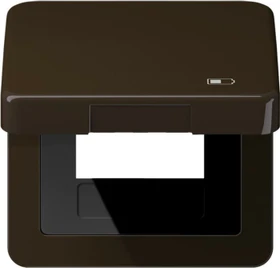 Jung Serie CD Klappdeckel Thermoplast mit Symbol "Charger", braun