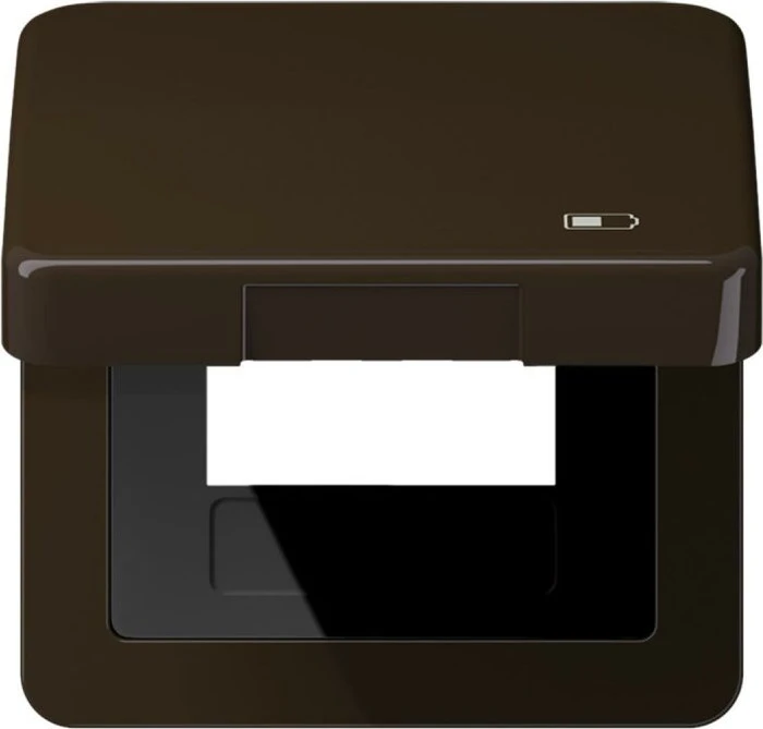 Jung Serie CD Klappdeckel Thermoplast mit Symbol "Charger", braun