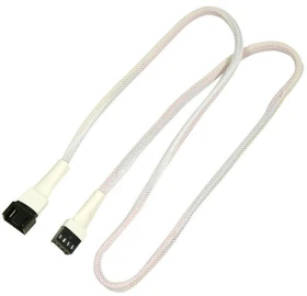 Nanoxia 4-Pin Verlängerung, sleeved, 60cm, weiß (NXPWV60W)
