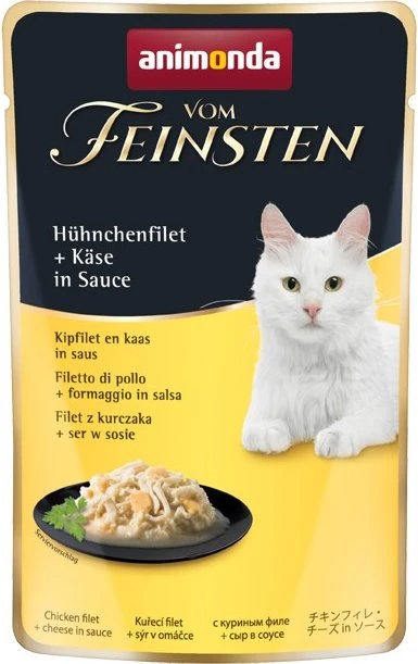 animonda Vom Feinsten Adult Hühnchenfilet und Käse in Sauce, 50g