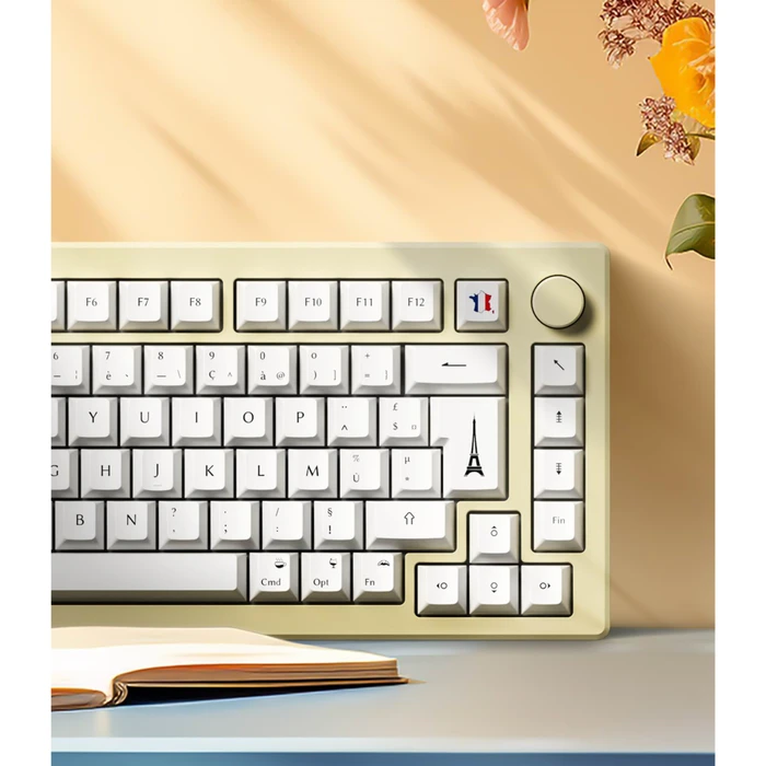 Akko MOD 007B HE, Cream White, LEDs RGB, hot-swap, Cream Yellow Magnetic, USB/Bluetooth, DE