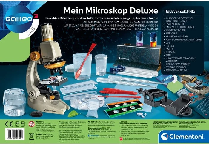 Clementoni Galileo Mein Mikroskop Deluxe