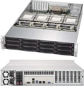 Supermicro SuperChassis 829HE1C4-R1K02LPB, grau/schwarz, 2HE, 1x 1000W redundant