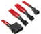 BitFenix Molex auf 3-Pin Adapter, sleeved, 20cm, rot Vorschaubild