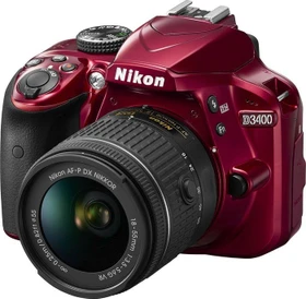 Nikon D3400 rot mit Objektiv AF-P DX 18-55mm 3.5-5.6 G VR