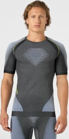 UYN Evolutyon Melange Funktionsshirt kurzarm anthracite melange/blue/yellow shiny (Herren)