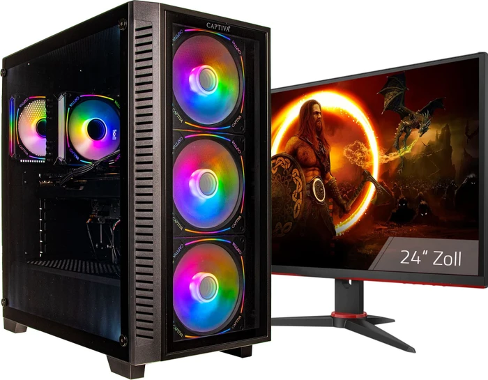 Captiva Entry Gaming I95-221 TFT-Bundle, Core i5-12400F, 32GB RAM, 1TB SSD, GeForce RTX 5060 Ti