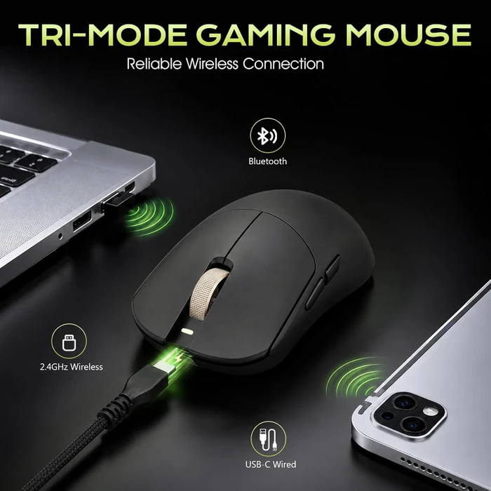 VGN Dragonfly F2 Pro Max 8KHz Wireless Gaming Maus, schwarz, USB/Bluetooth