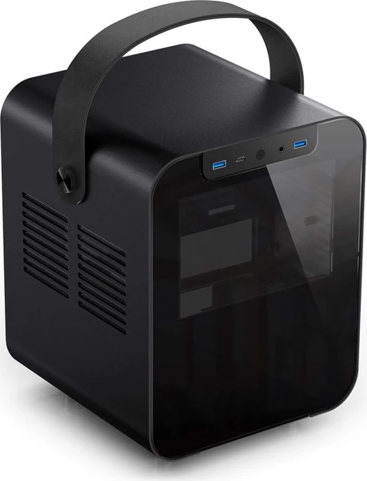Jonsbo Jonsplus BO 100, schwarz, Glasfenster, Mini-ITX