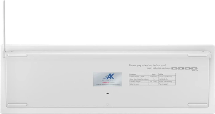 Contour Design AK-C8112F Medical Keyboard, weiß, USB, US