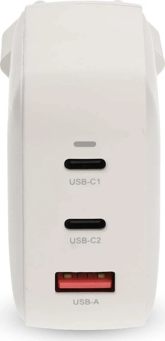 Nedis Netzladegerät 100W GaN PD3.0 Schnellladefunktion 1x USB-A / 2x USB-C weiß