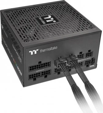 Thermaltake Sleeved PCIe Gen 5 Splitter Cable, 600W PCIe 5.0 12VHPWR, 2x 8-Pin PCIe Stecker auf 16-Pin PCIe 5.0 12VHPWR Stecker, Adapterkabel, schwarz, 60cm