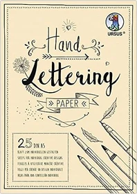 Ursus Handlettering Paper, A5, glatt, creme, 25 Blatt