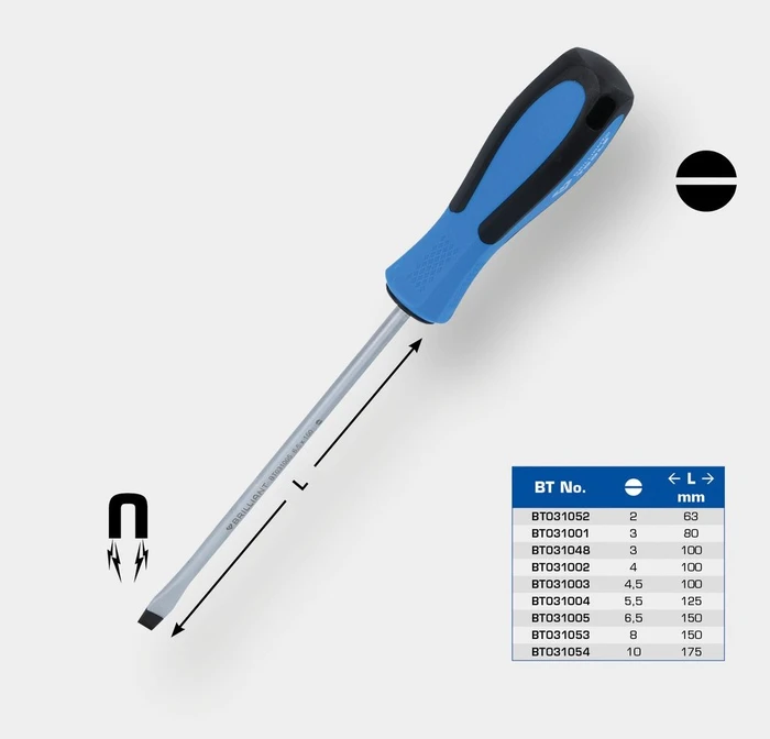 Brilliant Tools Schlitz Schraubendreher, 3x80mm