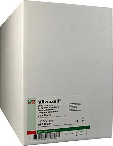 Lohmann & Rauscher Vliwazell Saugkompressen unsteril, 20 x 20cm, 100 Stück