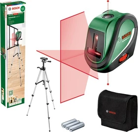Bosch DIY UniversalLevel 2 Batterie-Kreuzlaser inkl. Tasche + Zubehör