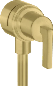 Hansgrohe Axor Citterio Wandanschluss Stop mit Rückflussverhinderer, Absperrventil und Hebelgriff brushed brass