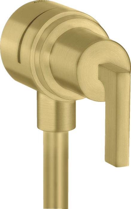 Hansgrohe Axor Citterio Wandanschluss Stop mit Rückflussverhinderer, Absperrventil und Hebelgriff brushed brass